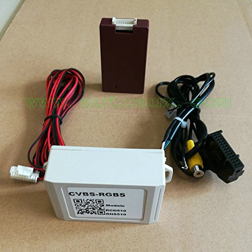 ATEMK AV CVBS Video Adapter Converter for Volkswagen RNS510 RCD510 RNS315 RGB Port to aftermarket Rear View Camera