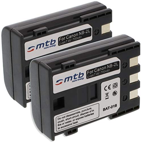 2x Batteria NB-2L per Canon EOS 350D EOS 400D EOS Digital Rebel lista