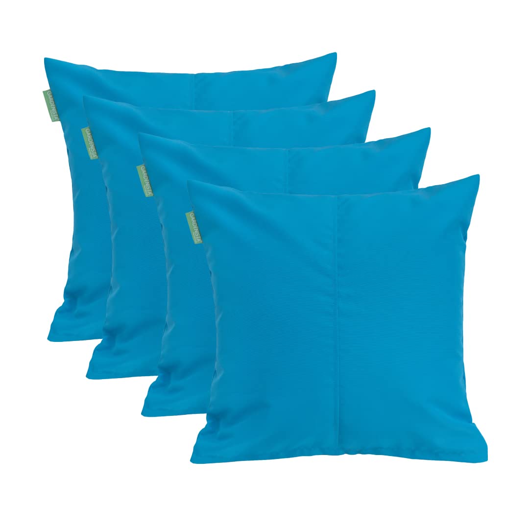 Gardenista Turquoise Large Garden Scatter Cushion | Water Resistant Hollowfibre Filled Outdoor Seating Furniture Pillow | Great For Patio Rattan Chairs | Comfy & Lightweight (4, )
