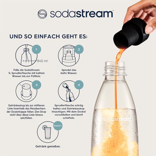 SodaStream Sirup Orange, 1x Flasche ergibt 9 Liter Fertiggetränk, Sekundenschnell zubereitet und immer frisch, 440 ml