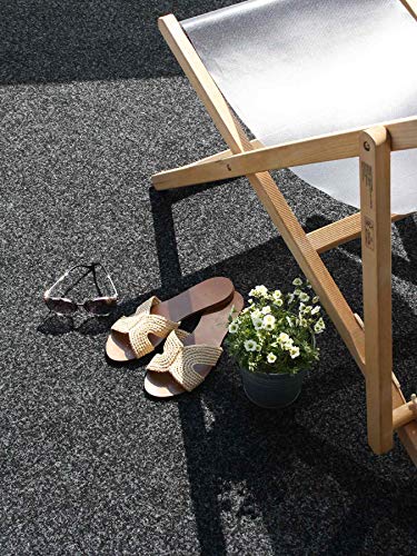 Outdoor Permeable Rug Turf Rug Artificial Grass Mat Park - Anthracite, 2.00m x 3.00m, Outdoor ...