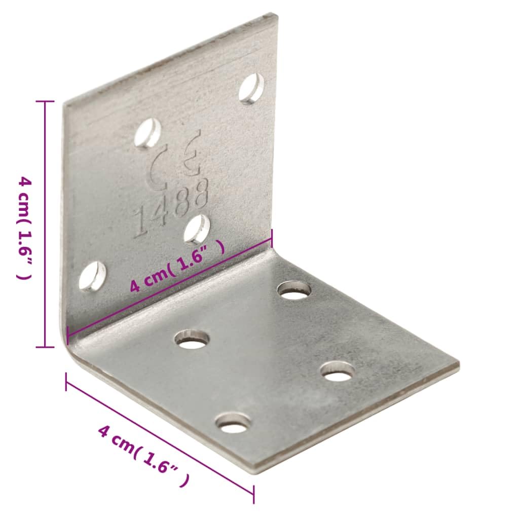 Home Articoli,Staffe Angolari 100 pz 2 mm 40x40x40 mm Acciaio Zincato, mobili per abiti