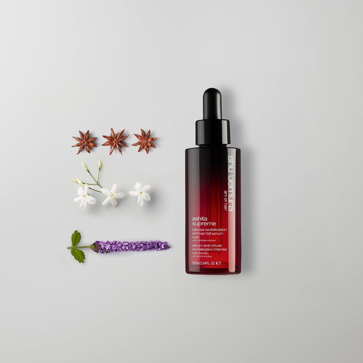 Ashita Supreme sérum anti-chute triple action pour un cuir chevelu et des racines revitalisés 90ml