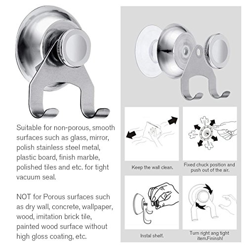 Baban Shower Squeegee Stainless Steel Window Squeegee Window Cleaner Shower Wiper with Suction Hook Ideal for Mirror, Window, Car Glass Cleaning - Image 6