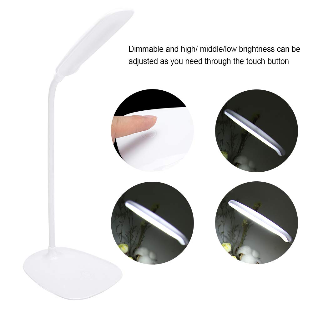 LED Bureaulamp - Tafellamp met USB Oplaadpoort, 5 Lichtstanden en LED Bureaulamp - Tafellamp met USB Oplaadpoort, 5 Lichtstanden en