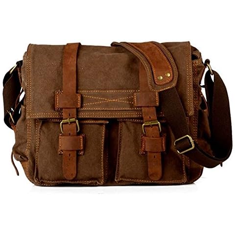 Vintage Canvas Messenger Laptop Bag Cover