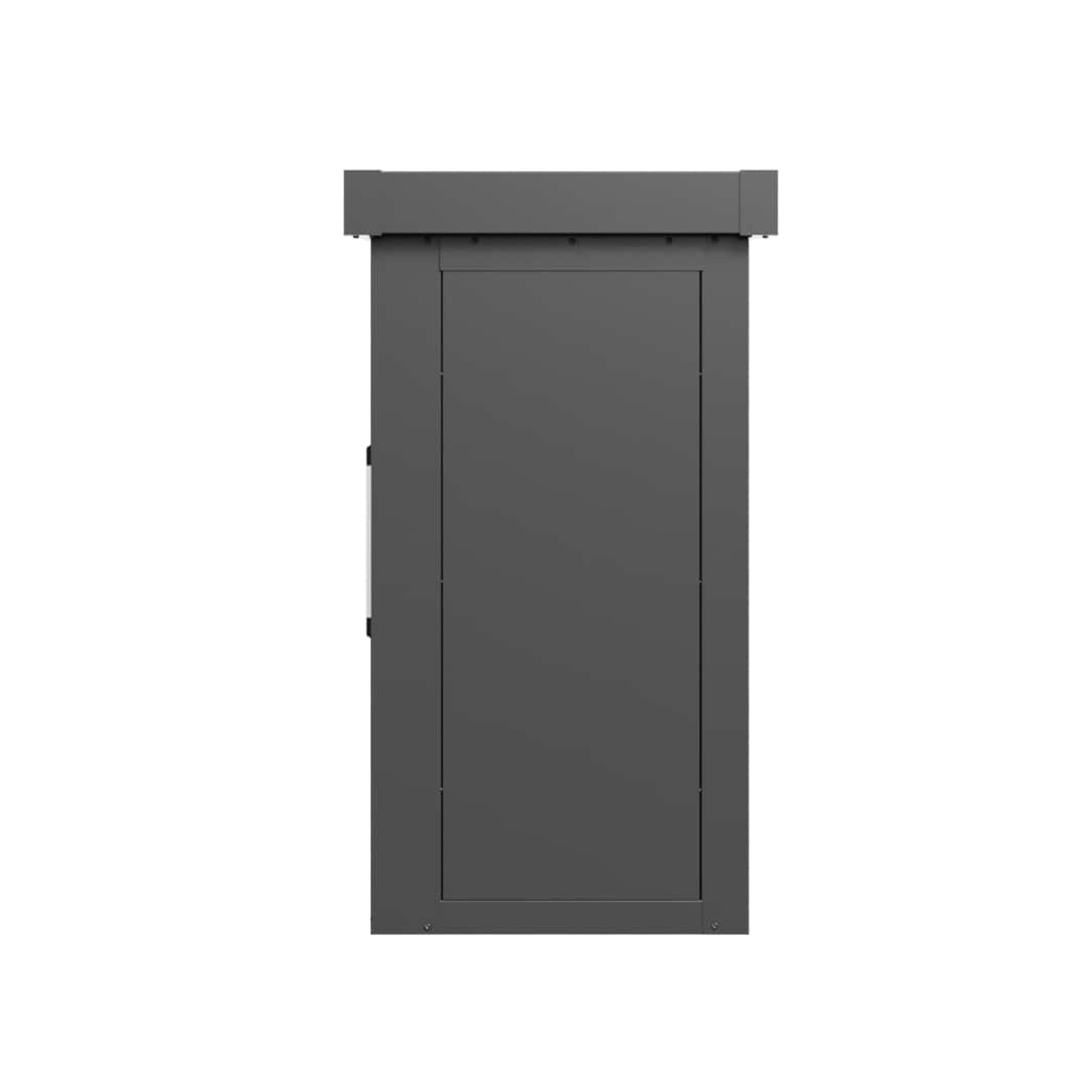 GFP Primeyard Geräteschrank Leon Metall 135x55x112 cm Gartenschrank Schiebetür anthrazit inkl. Fußboden