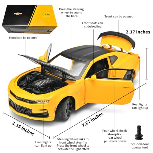 Modelo de auto a escala 1:24 RZAPE compatible Camaro miniatura 2