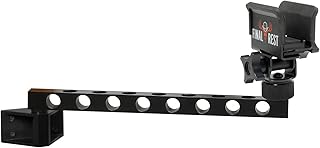 Box Blind Stable Shooting Rest - Fixed Blind Single Arm and Grip-N-RIP Gun Clamp Rest, Lightweight Strong Aluminium - for Rifle, Shotgun, or Crossbow - Maneuverable, Easy to Use - Final Rest