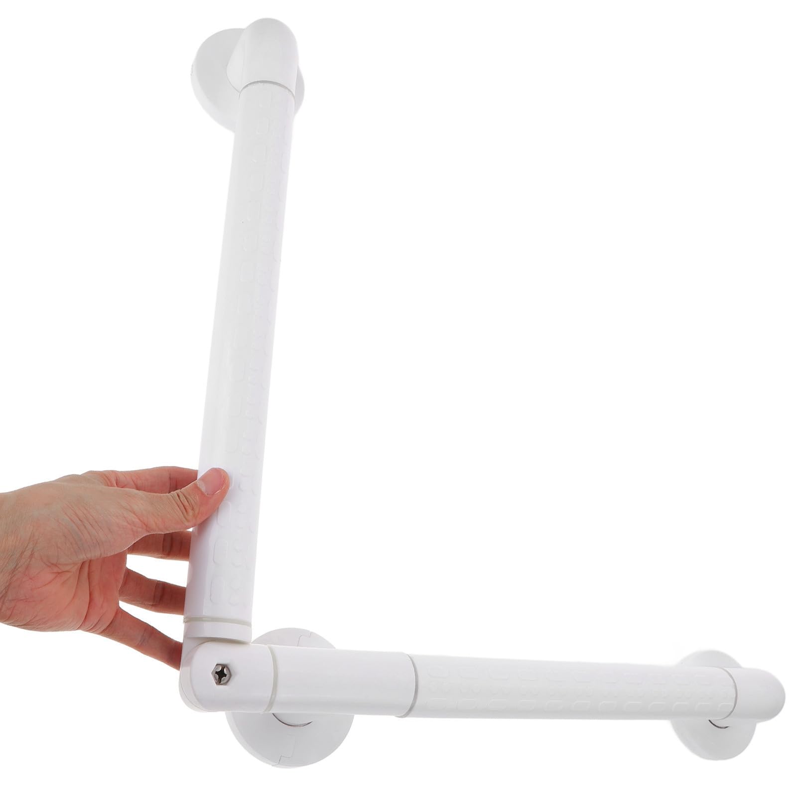 Barra de Apoyo para Baño Material Plástico y Acero Inoxidable Mango Giratorio Antideslizante Adecuado para Mayores y Discapacitadas en Bañeras y Sanitarios