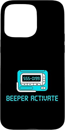 Beeper Activate 90s Nostalgia Pager Retro Tech Enthusiast Case for iPhone 15 Pro Max