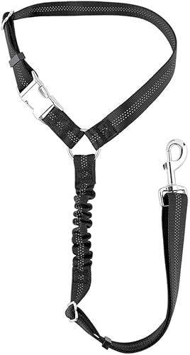 Plutus Pet Cinturón de seguridad para perro para reposacabezas de automóvil, retención reflectante y ajustable con elástico para mayor seguridad,