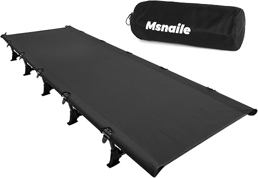 Carbon Fiber Ultralight Camping Cot, 4 Lbs Folding Low Profile Cot | 100% carbon fiber frame, hold up to 350 lbs, corrosion resistant, 600D tear-resistant oxford cloth, waterproof easy to clean