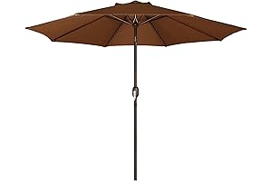 Blissun Brown Patio Umbrella for Outdoor Shading