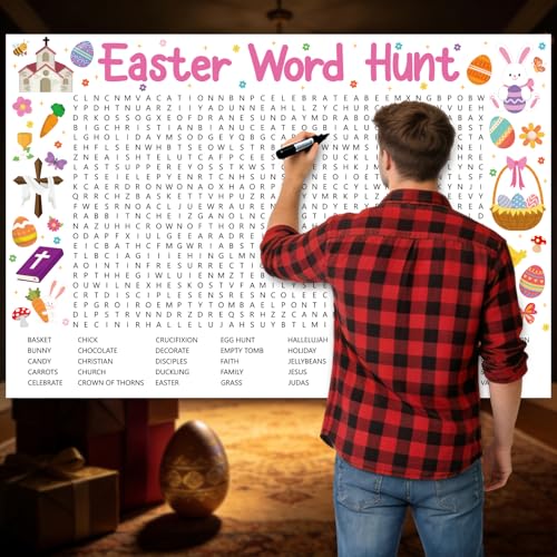 Giant Easter Word Search Game for Family Office Large Group Party Supply