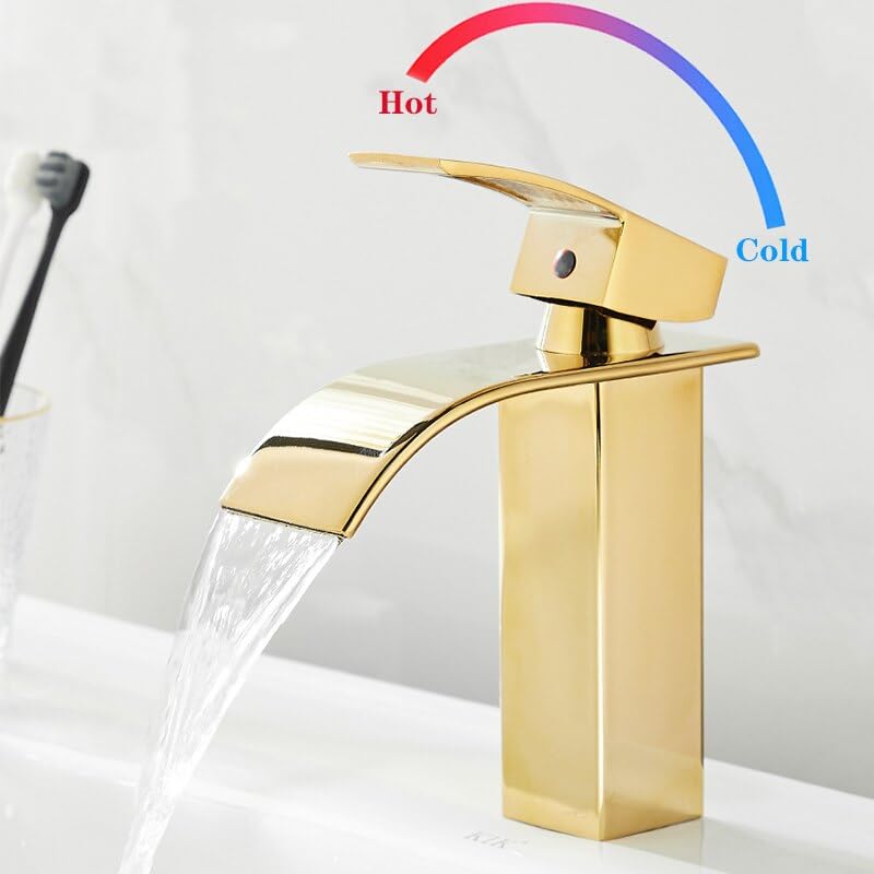 Robinet cascade salle de bain or pour rénover votre meuble de vanité - 3