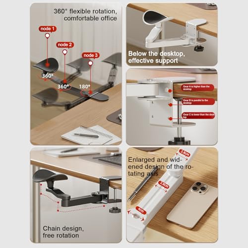Repose-coude pour table de manucure et fauteuil inclinable ergonomique - 6