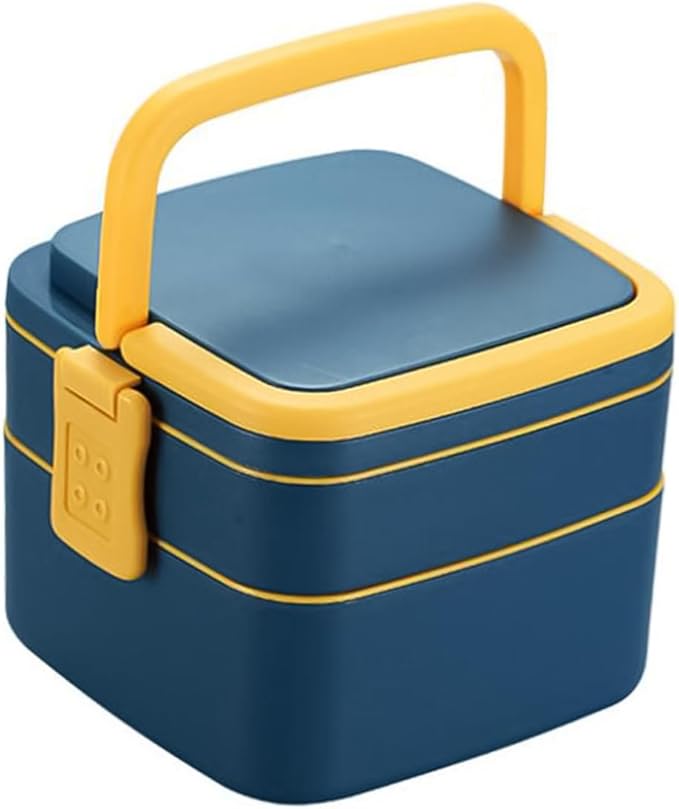 Garneck 1 x Portable Double Layer Lunch Box for School Lunch Box
