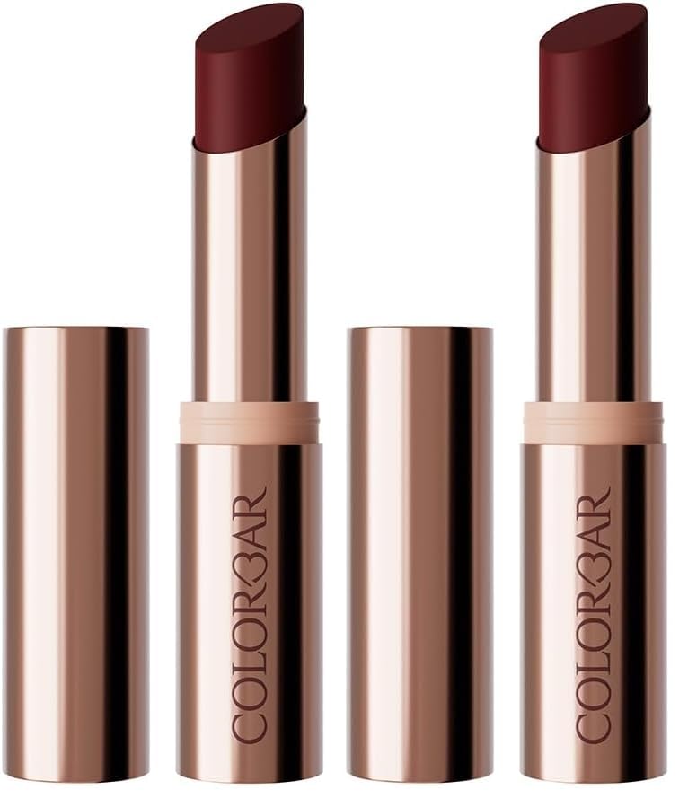 Image of Colorbar Kissproof Lipstick | Love Punch Maroon | Lightweight Matte Texture | Vegan Lip Color Free from Paraben, Mineral Oil, Sulphate & Cruelty | Long-Lasting Lipstick 3.7g (Pack of 2)