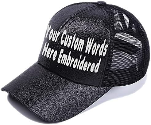 Custom Embroidered Hat Logo,Personalized Baseball Cap, Customized Kids Sun Hats,Mens Summer Trucker Cap,Outdoor Sport Ponytail Cap, Unisex Embroidered Cap, Family Matching Accessories,DAD/Mom Gifts