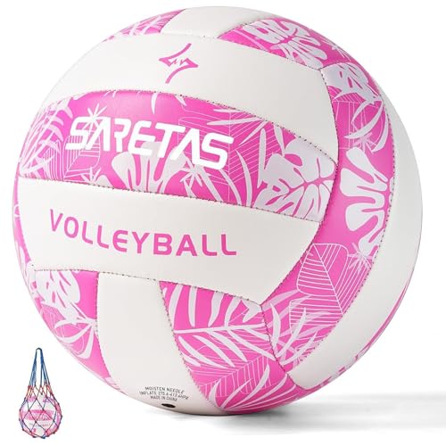 Saretas - Saretas Volleyball Soft Play Volleyball - Official Size for Indoor, Outdoor and Beach Game Gym Workout - Play for Girls, Adults and Family.…
