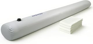 Water Filled Flood Barrier Tube & Aqua Seal Band, 2-in-1 Long Flood Protection Kit, Sandbag Alternative for Heavy Rain and Driveways, Reusable Water Tube Barrier 10ft