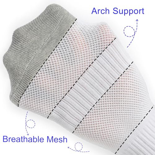 Kids Grip Soccer Socks Boys Football Non Slip Socks Cushioned Athletic Crew Socks Running Sports Kids Youth 6 Pairs - Image 6