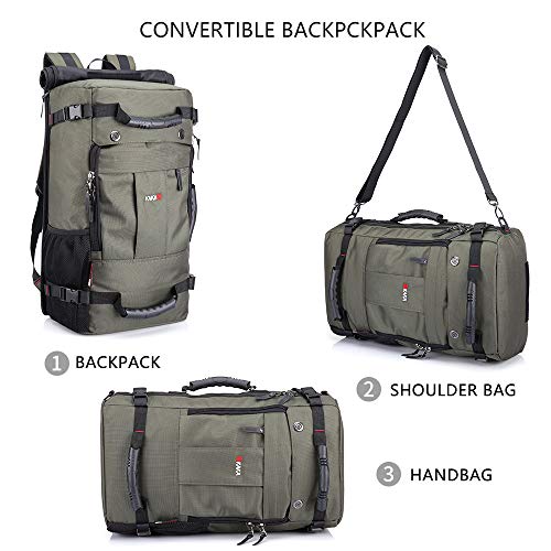 KAKA Travel Backpack,Carry-On Bag Water Resistant Flight Approved Weekender duffle backpack Rucksack Daypack for Men Women (Green)