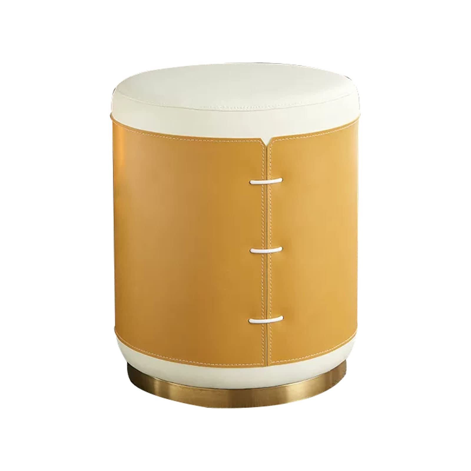 Tabouret de coiffeuse et repose-pieds rembourré en cuir pour chambre et salon