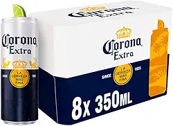 Cerveja Corona Extra Lata 350ml - Pack com 8 unidades