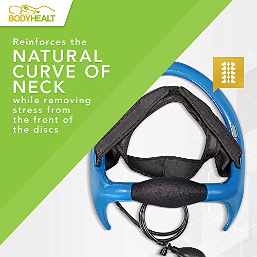 Cervical Traction Device, Neck Exerciser - Posture Neck Exercising Cervical Spine Hydrator Pump | Neck Traction Device |Relief for Stiffness, Relieves Neck Pain, Neck Curve Restorer| Posture Corrector - Thumbnail 4