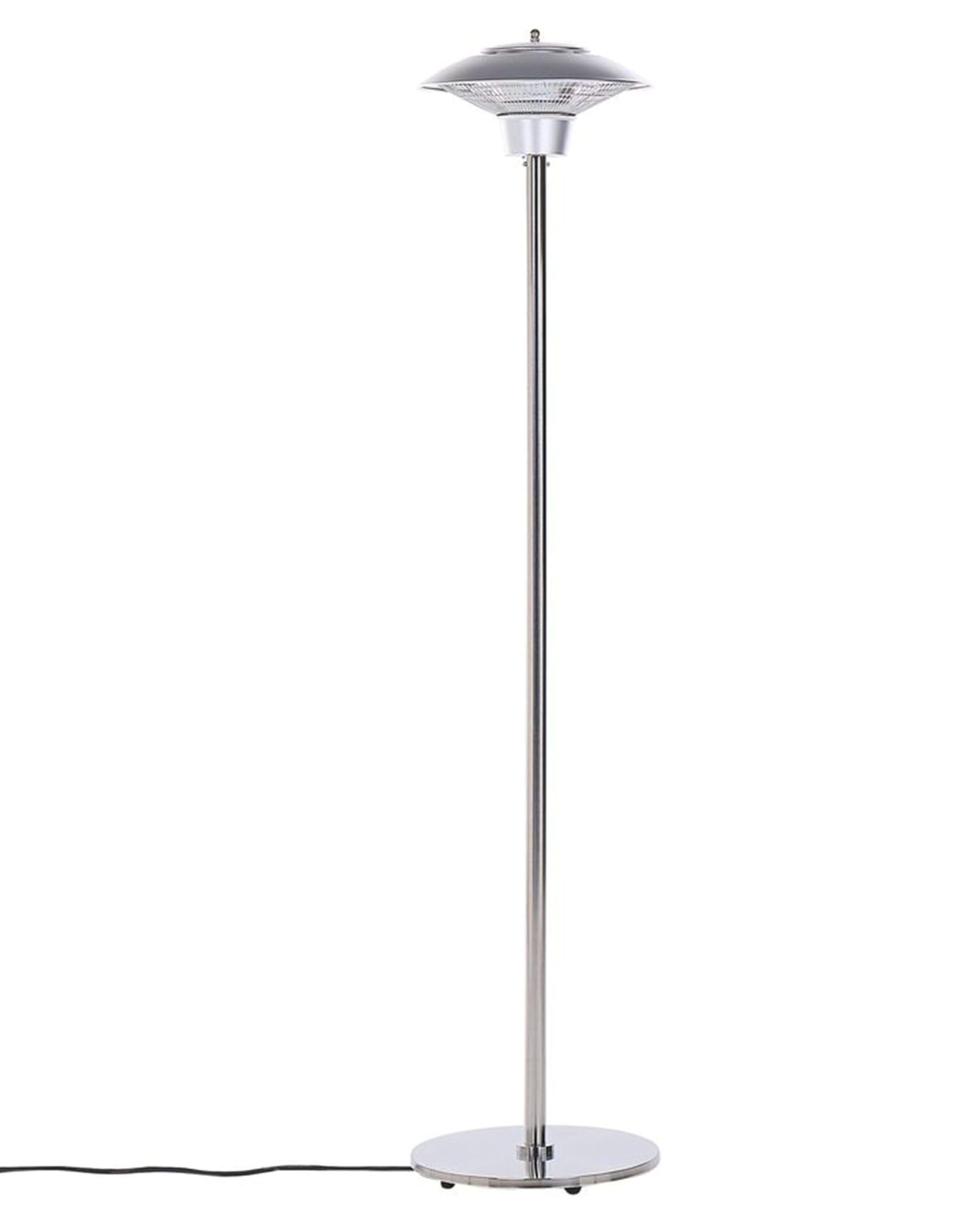 Stufa elettrica a fungo da giardino in alluminio color argento