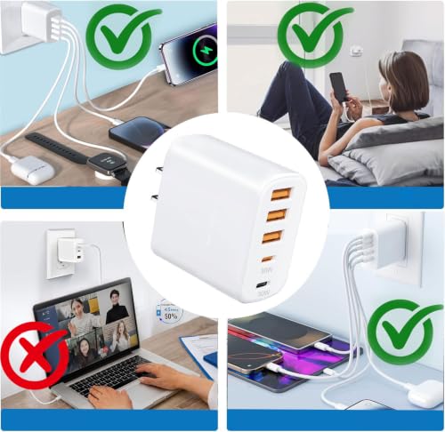 2-Pack 60W 5-Port（3A+2C Multi-Port Charging Station with Wall Plug. - image 6