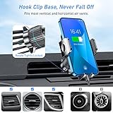 Blukar Car Phone Holder, Air Vent Car Phone Mount Cradle 360° Rotation - Upgraded Super Stable Hook Clip - One Button Release Holder for iPhone, Galaxy, All 4.0''-6.7'' Smartphones - Image 5