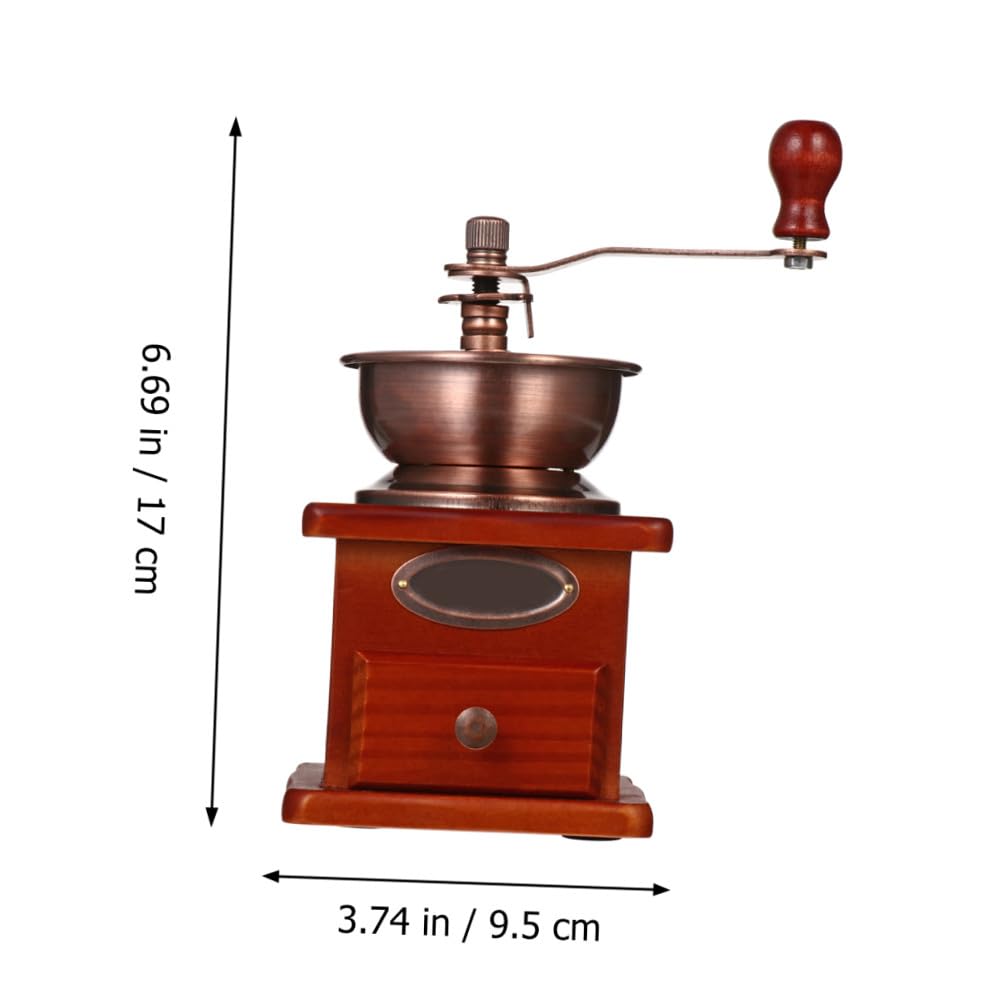 Molinillo de Café Cuerpo de Madera y Cerámica Manual Portátil Molienda Ajustable y Obsequio de Navidad Adecuado para Granos de Café