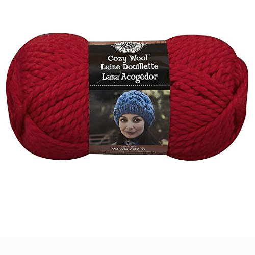 Loops & Threads Cozy Wool Yarn - Super Bulky 4.5oz Clematis Color For Knitting & Crochet