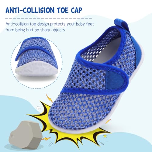 Image of LeIsfIt Toddler Water Shoes Boys Girls Barefoot Aqua Socks Kids Breathable Quick-Dry Swim Shoes for Beach Pool Surf