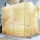 4 Ecken Pfosten Betthimmel Bettvorhang Moskitonetz für Mädchen & Erwachsene, Luxuriöse Prinzessin Schlafzimmer Dekorationszubehör, 3 Seitenöffnung(120 * 200 * 200-Beige)