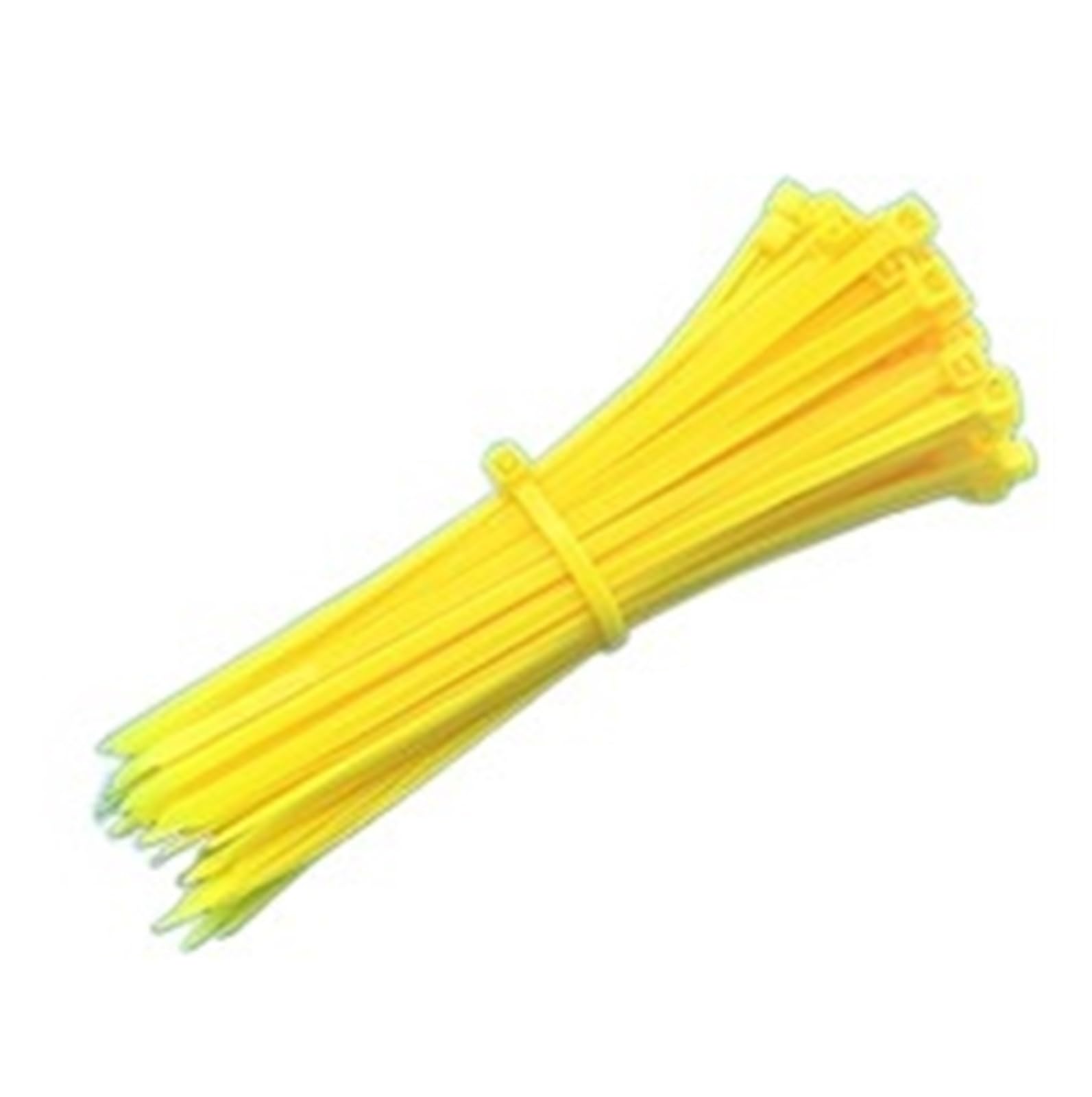 Nylon Cable Tie Buckle， Self Locking Nylon Cable Ties 20 Pcs 3x150mm Multicolor(Yellow)