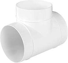 AWENTA Connettore per condotto Ø100mm Splitter a 3 vie (90 gradi) xd - Connettore per condotto tondo - Ventola di scarico - Tee di sfiato dell'essiccatore - Plastica ABS Ø10cm bianca