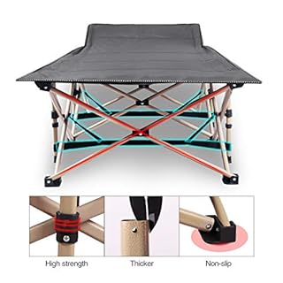 REDCAMP Camp Bed for Adults, 28" Extra Wide Heavy Duty Folding Camping Bed for Travel Outdoor Office Indoor Fishing, Support 500lbs, Grey