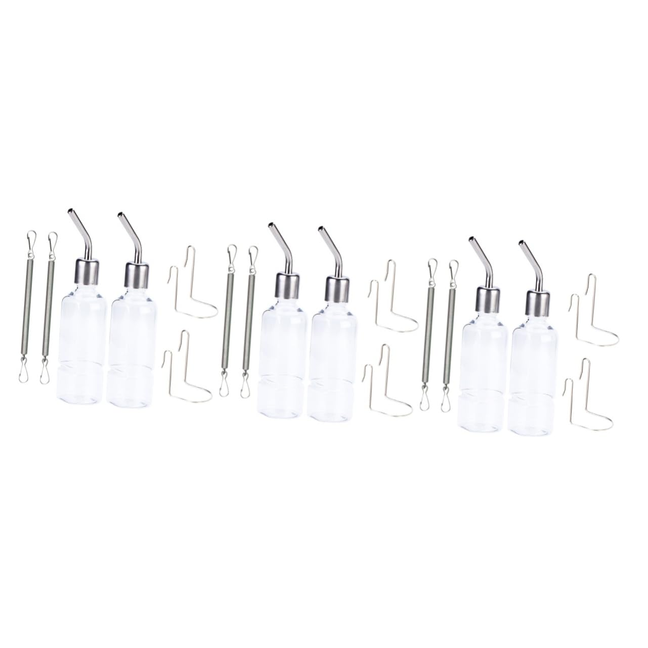 6pièces Bouteille Eau pour Petits Animaux Distributeur Eau pour Hamster Et Rongeurs Anti-Fuite Et Transparent Lot