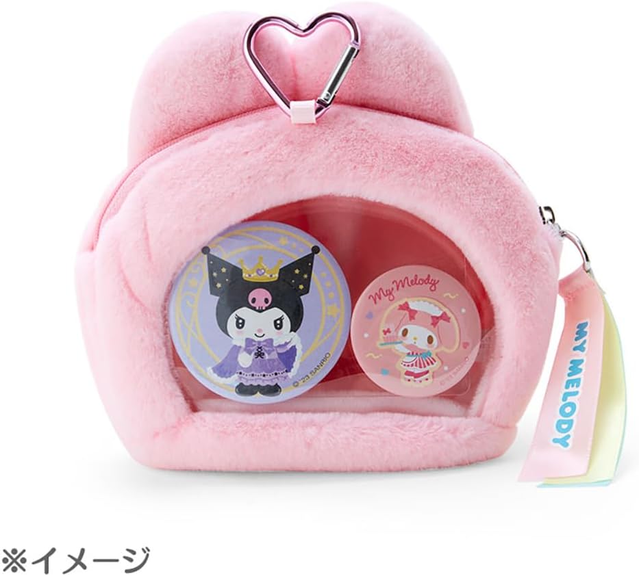 Sanrio 325686 Face Shaped Pouch with Window, Character Grand Prize, 2nd Edition, Kuromi, 6.9 x 61.0 x 2.8 inches (15 x 155 x 7 cm), Character, Chromi