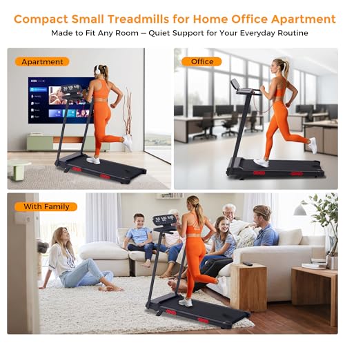 Image of Walking Pad Treadmill with Incline, 2026 Upgrade Portable Treadmill with Handles for Home Small, 3.5HP Small Walking Pad with Handle Bar, 0.6-10.0MPH, 400LBS