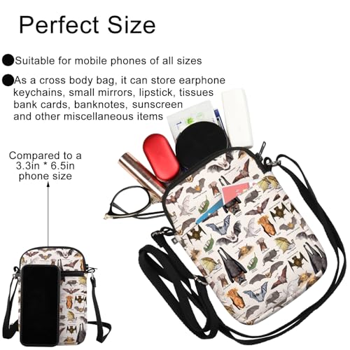 G2TUP Bat Crossbody Bag Bat Themed Gifts Bat Species Gifts Vampire Bat Gift Bat Lover Shoulder Bag3