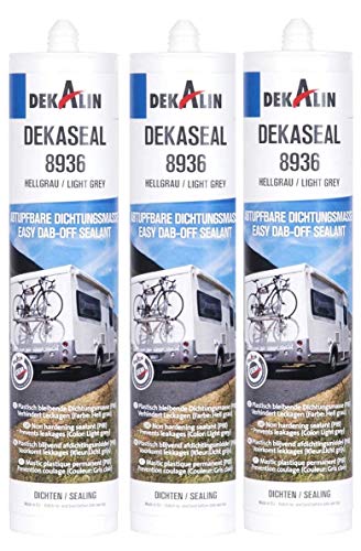 Dekalin Dekaseal 8936 Sigillante Per Camper E Caravan – Cartuccia 310 Ml – Utilizzo Da -30°C A +100°C – Grigio Chiaro