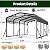 WUKHG 12x20FT Heavy Duty Metal Carport, Outdoor Car Port Canopy with Iron Roof, Durable All-Weather Shelter for Cars, Trucks, Boats & Outdoor Equipment, Easy Quick-Install Assembly