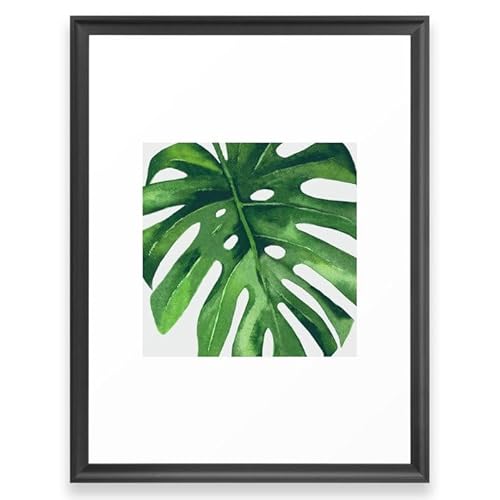 Society6 Monstera Leaf Framed Art Print - Modern Wall Decor