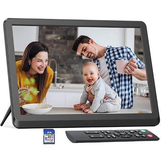 Digital Photo Frame with 10.1 Inch 1920x1080 FHD IPS Screen - toberto Digital Picture Frames with Remote Control, Slideshow, Picture Preview, Adjustable Brightness, Calendar,Using SD Card & USB Drive