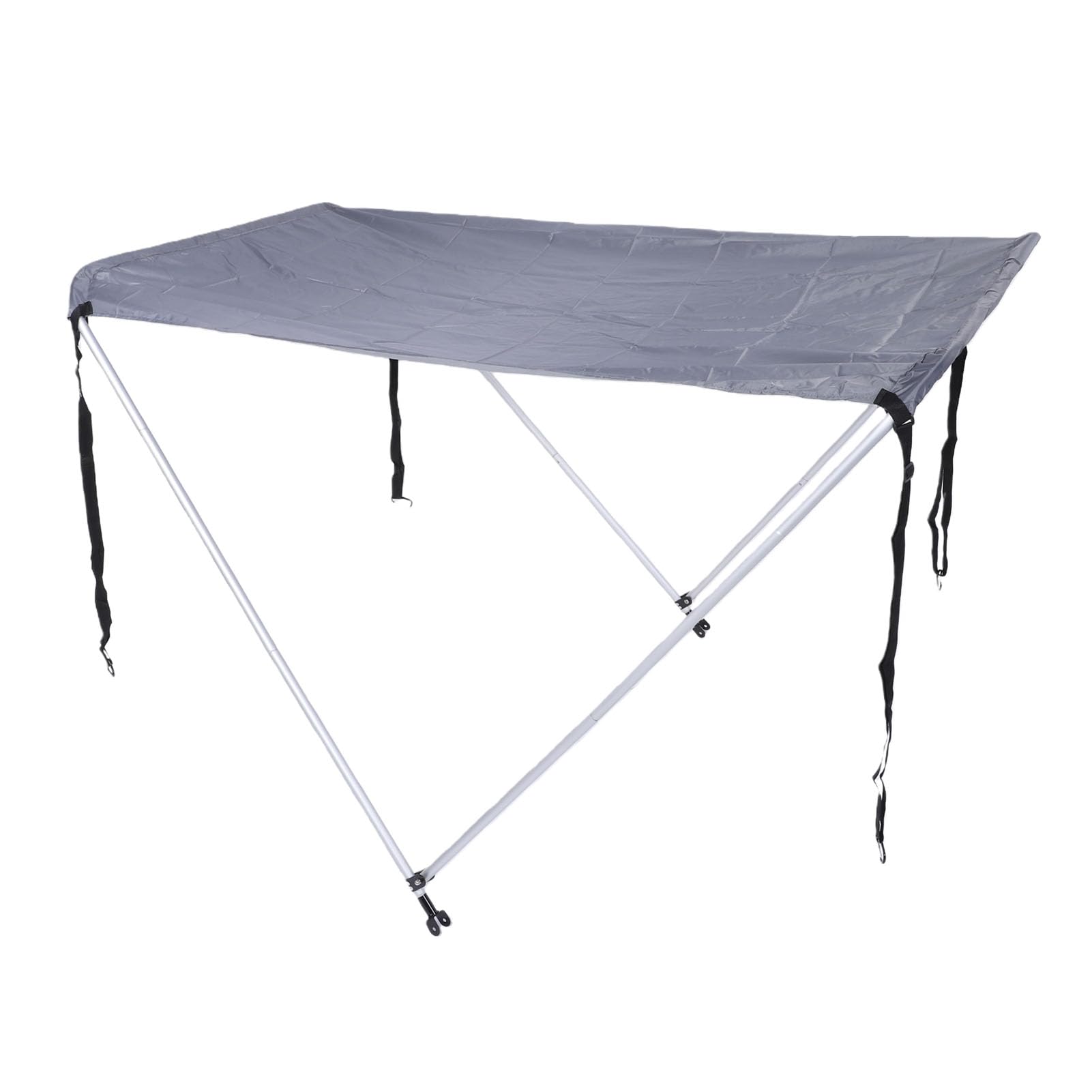 Keenso Tendalino Parasole per Barca, Tettuccio per Barca in Tessuto Oxford 210D con Telaio in Lega di Alluminio, Cinghie Regolabili, 160 X 120 X 110 Cm, Adatto a Barche da Pesca Canoa Kayak da 1 a